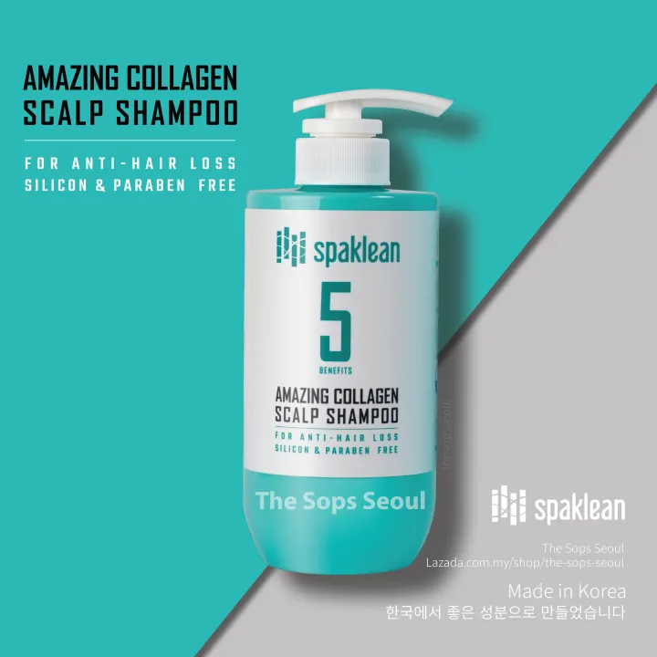 Spaklean Amazing Collagen Scalp Shampoo - Best Drugstore Shampoo for Hair Loss Prevention
