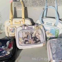 hot【DT】✐❖  HAEX Kawaii Gilrs Ita Fashion 2023 New Design Patchwork Bow Bolso Mujer JK Uniform Crossbody Shoulder