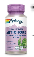 Solaray, Artichoke, 600 mg, 60 caps