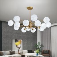 [COD] chandelier living room simple modern atmosphere bedroom light luxury style restaurant creative magic bean molecule