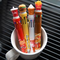 LAZYER ปากกาปากกาสีโรลเลอร์บอลปากกาเครื่องเขียนลูกลื่นสำหรับนักเรียนทนทานลายการ์ตูนของทอด
