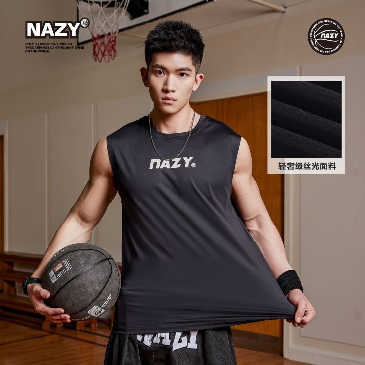 nazy-เสื้อกล้ามบาสเก็ตบอลแบรนด์แฟชั่นสำหรับผู้ชายฤดูร้อนแบบใหม่เสื้อกั๊กระบายอากาศแขนกุด-t-เสื้อกีฬาลำลองเสื้อหลวม