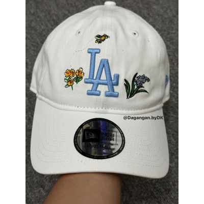 ใหม่ Era หมวกสีขาว ลายดอกไม้ ของแท้ 100% (ใหม่) Limited And Edition