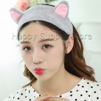 ที่คาดผมมล้างหน้า ที่คาดผมแต่งหน้า ที่คาดผมน่ารัก ยางรัดผมหูแมว Korean cat ear headband