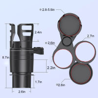 4 In 1มัลติฟังก์ชั่ปรับรถที่วางแก้ว Expander อะแดปเตอร์ฐานถาดรถเครื่องดื่มถ้วยที่วางขวดออโต้คาร์ยืนออแกไนเซอร์