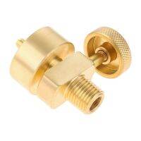 1LB Propane Gas Disposal Cylinder Bottle Adapter Valve Solid Brass 1/4 quot;NPT Male amp; M8x1 Female Thread Grill Fire Pit Stove BBQ