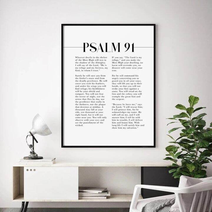 Psalm 91 Scripture Wall Art, He Who Dwells In The Shelter, Bible Verse ...