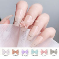 NEW Nail Transparent Jelly color Bow Tie jewelry Nail Decoration Charms Rhinestones For DIY Nails Art Decorations Accessories