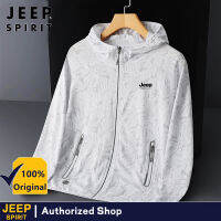 Jeep Spirit เสื้อผ้ากันแดดสำหรับผู้ชายเสื้อเสื้อผ้ามีแบรนด์ผิวทนรังสียูวีเสื้อผ้าเสื้อคลุมบางๆตั้งแคมป์