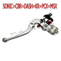 HOT1 ชุดมือครัชแต่งงานCNCทรงCRGพับและปรับระดับได้ สำหรับSONIC=DASH=KR= MSX125-M SLAZ-KSRและbig bike สีบรอนด์ หมุดแดง