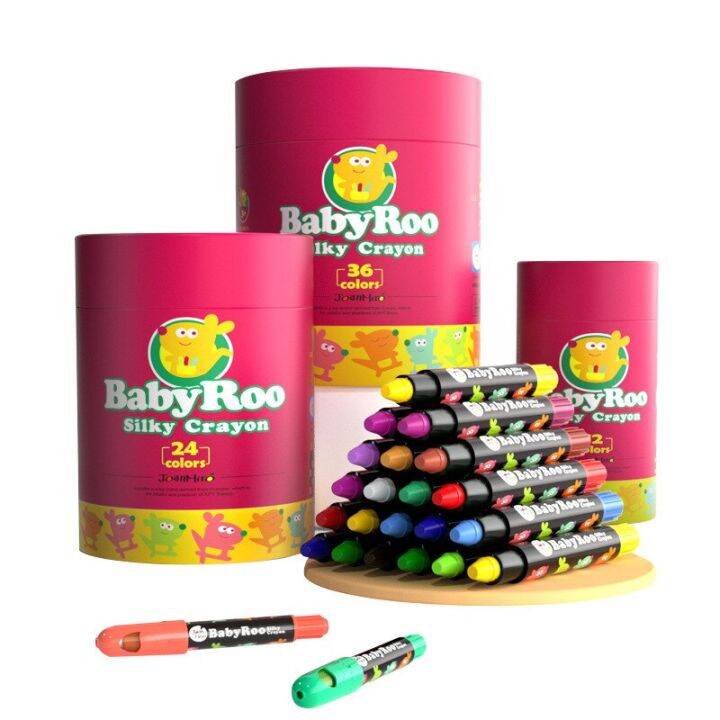 36-color-childrens-silky-crayon-washable-rotating-water-soluble-oil-painting-stick-childrens-brush-set-art-supplies-stationery