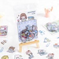PET Cute Waterproof Kawaii Girls Sticker Journal Scrapbooking Albumn Supplies Stickers Labels