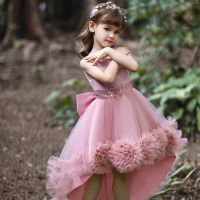 [COD] Amazons new childrens dress princess girl flower trailing piano performance tutu spot