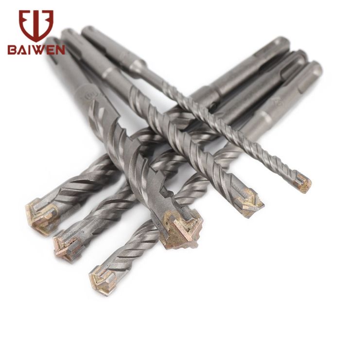 sds-plus-150mm-masonry-concrete-hammer-drill-bit-4-flute-design-bit-dia-6-16mm-rotary-hammer-bit-set-fits-bosch-hilti-plus