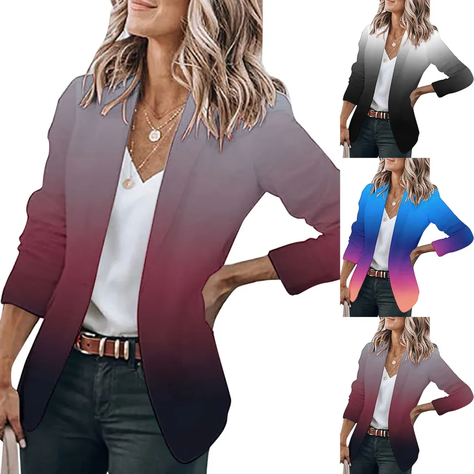 Women Long Sleeve Open Front Cardigan Jacket Casual Work Office Jacket Coat  Regular Fit Jacket Business Sport Coat Women Warm Hoodies