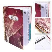 Ajigo【Hot Sale】 วางแผนรายเดือน Notebook Planner Notepad Portable Planner English Spiral Notepad Planning Notepad