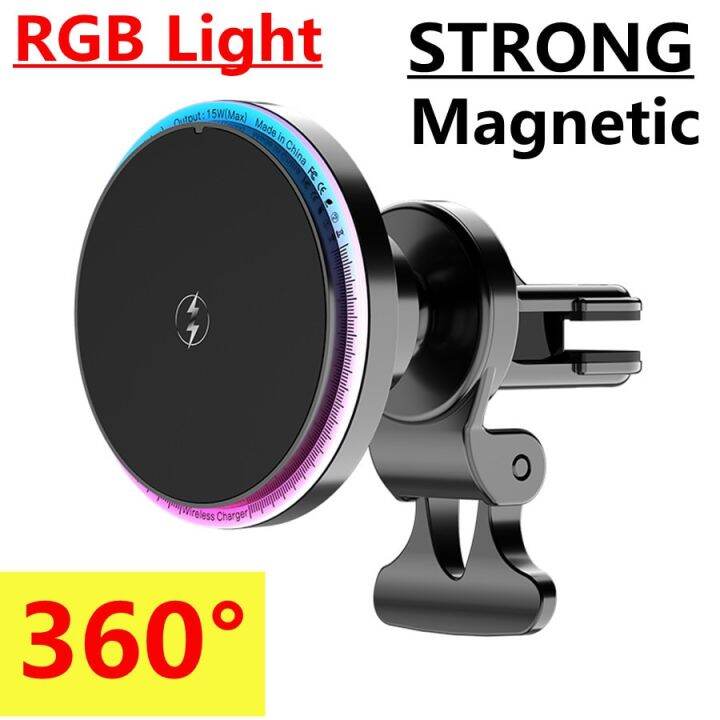 แท่นช่องแอร์-r-ไร้สายแบบรถแม่เหล็กสำหรับ14-13-12-11-pro-สูงสุดที่วางโทรศัพท์ในรถ15w-ชาร์จไร้สาย-rs-ที่รวดเร็ว