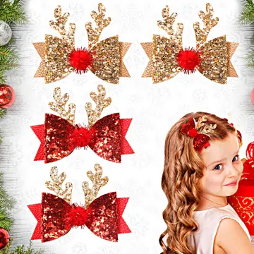 1PC New Children Cute Ribbon Sequin Cherry Bow Girls Hairpins Hair