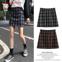 COD ✵☑ The Neonatal Shop34uilk9iy Spring and summer 2020 new Plaid A-line skirt half skirt female student Korean high waist hip skirt versatile short skirt