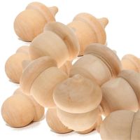 【YF】□✻﹍  10pcs Wood Acorns Unfinished Painting Making Kids Fashion Accessories