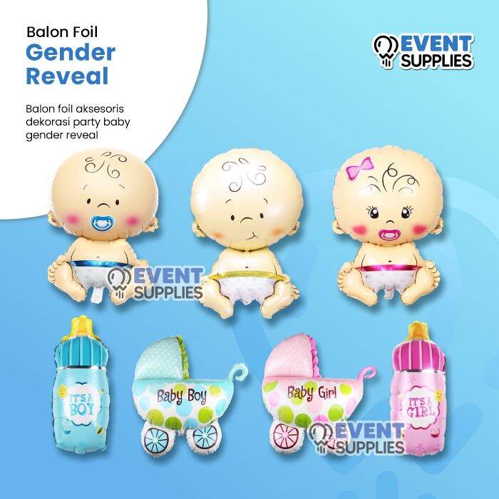 Balon Foil Dekorasi Karakter Baby Born Stroler Botol | Lazada Indonesia
