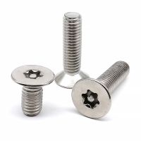 M2 M2.5 M3 M4 M5 M6 M8 M10 M12 304 Torx Baja Tahan Karat Kepala Countersunk Datar dengan Pin Kolom Tamper Bukti Sekrup Baut Keamanan