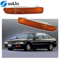 (Ssklo) 1ชุดใหม่ Honda Accord SV4 CE1 CD5 CD6 1996-1997 Amber Oranger กันชนโคมไฟหมอกไฟสัญญาณแผ่นเรืองแสง