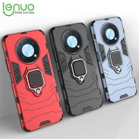 Lenuo สำหรับหัวเว่ย Nova Y90กรณี-ซิลิโคน TPU และฮาร์ดพีซีเลเยอร์คู่หนักกันกระแทกโลหะผู้ถือแหวนปกโทรศัพท์ปลอก