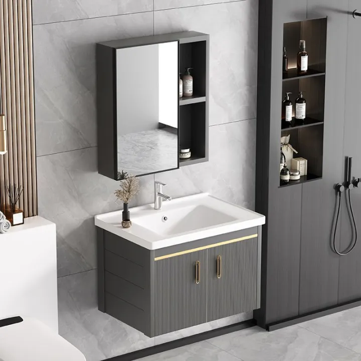 Space aluminum bathroom combination bathroom locker rock slab