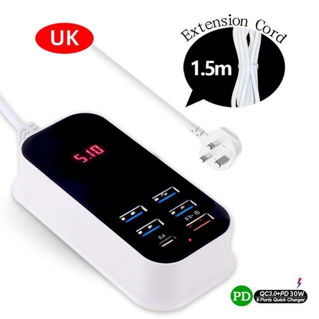 usb-charger-fast-charge-multiple-port-wall-chargers-power-adapter-quick-charge-pd-30w-mobile-phone-fast-charging-eu-uk-us-c-plug