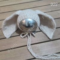 Newborn Photography Props Mohair Ball Bonnet Big Ears Hat Clothing Accessories Sets  Packs