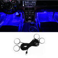 ภายในรถ4-In-1 USB LED Night Decor Light Strips - Monochrome Foot Ambient Lamp For Auto Atmosphere And Car Decoration