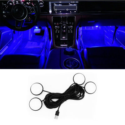 ภายในรถ4-In-1 USB LED Night Decor Light Strips - Monochrome Foot Ambient Lamp For Auto Atmosphere And Car Decoration