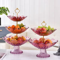 23 Tiers Plastic Plate Fruit Bowls Decorative Party Desserts Holder Nuts Candy Displat Stand Serving Tray for Home Party