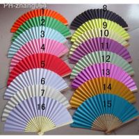 Diy Blank Paper Fan Handhold Folding Fans Black Classic Paper Fan Black Folding Bamboo Bone Paper Fans Wedding Decoration