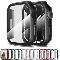 Glass+Cover For Apple Watch Ultra 8 7 SE 6 5 4 Screen Protector IWatch Series 49mm/45mm/41mm/40mm/44mm/42mm/38mm Case Accessorie