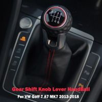 5/6 Speed Car Gear Shift Knob Leather Gaiter Boot Cover Lever Shifter Collar For VW Golf 7 A7 MK7 For GTI GTD 2013-2018