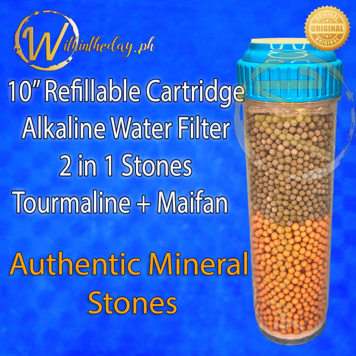 2 in 1 Stones Mineral Alkaline Balls Water Filter 10 Inch Cartridge For