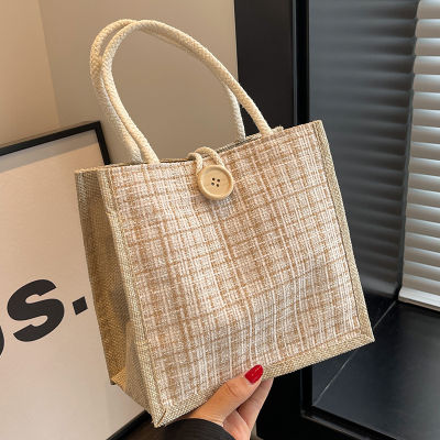 Wholesale Spot New Xiaoxiang Linen Bag Cute Gift Bag Linen Handbag Women Lunch Box Lunch Bag