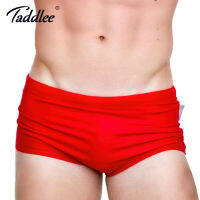 Taddlee Brand Sexy Mens Swimwear ชุดว่ายน้ําสําหรับผู้ชาย กางเกงว่ายน้ํา กางเกงวอร์มบอร์ด กางเกงขาสั้น ชุดว่ายน้ํา Gay Penis Pouch ใหม่