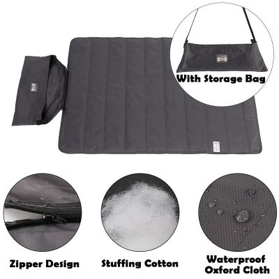 Waterproof Folding Washable Dog Sleeping Bed with Strap Portable Warm Winter Dog Blanket Mat for Dog Travel Camping Accessories