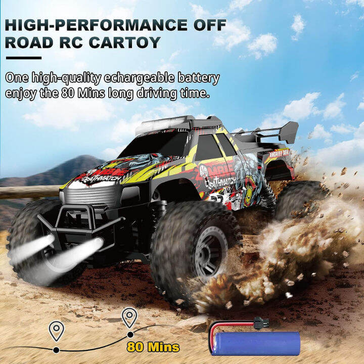 guokai-remote-control-car-for-boys-amp-girls-all-terrain-amp-off-road-monster-truck-with-flash-led-2-rechargeable-batteries-for-80-mins-play-2-4ghz-perfect-birthday-amp-christmas-gifts