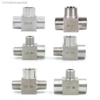 ✈ M14 M16 M20 1/8 1/4 3/8 1/2 3/4 BSP Female Thread 304 Stainless Steel Tee Type 3 Way High Pressure Pipe Fitting Connector