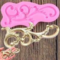 Baroque Scroll Relief Border Silicone Molds DIY Cupcake Topper Fondant Cake Decorating Tools Candy Polymer Clay Chocolate Moulds Bread  Cake Cookie Ac