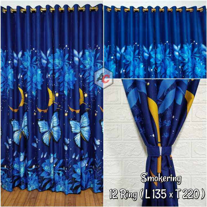 gorden jendela ruang tamu 1 set 2 kaca/ hordeng pintu dan jendela satu