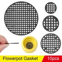 10Pcs Grid Flowerpot Gasket Flower Pot Hole Cover Drainage Hole Mesh Mat Round Bonsai Ceramic Pot Bottom Grid Mat Garden Supply