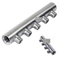 304 Stainless Steel G1" G3/4" G0.5" 2 - 12 Ports Water Manifold Distributor Sanitary Fitting Underfloor Heating System