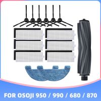 สำหรับ Osoji 680 870 950 990น้ำยาทำความสะอาดหุ่นยนต์ดูดฝุ่นอะไหล่หลักไม้ถูพื้นแปรงแปรงกลิ้งข้างตัวกรอง Hepa เศษผ้า