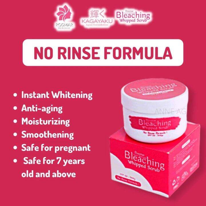 ROSMAR KAGAYAKU BLEACHING WHIPPED SCRUB WHIPPED FORMULA BLEACH CREAM 300G Lazada PH