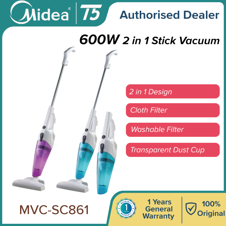 MIDEA HANDHELD STICK VACUUM CLEANER 2 IN 1 MVCSC861 Lazada